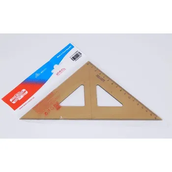 Pravítko, trojúhelník 45-177 s kolmicí, kouřové