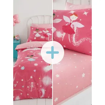 Povlečení Sada dětského povlečení a prostěradla víla