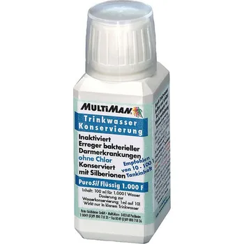 vodní filtr MultiMan Konzervace pitné vody PuroSil PuroSil 10 000P prášek 100 g Vystačí na: 10 000 l vody