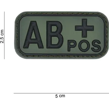 Čepice Gumová nášivka 101 Inc krev AB POS - olivová