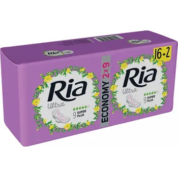 Menstruační vložka Ria Ultra Silk Super Plus 2x 9 ks