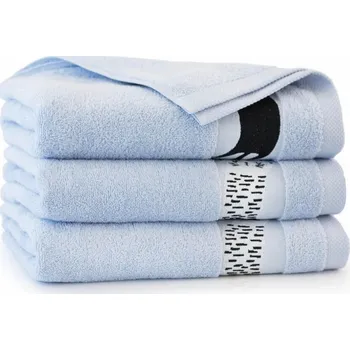 Ručník Ručník světle modrý, Bordura kočky 30x50 cm (Ručník s kočkou, kočka)