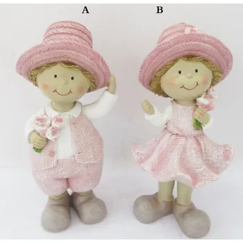 Holčička a chlapeček balení 2 ks, 19 cm, růžová