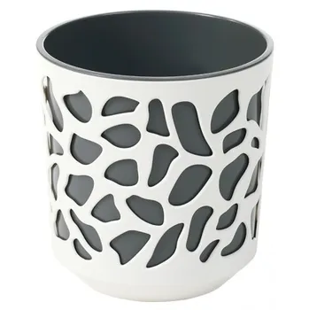 Obal na květináč Nohel Garden Duet 14 cm béžový/antracitový
