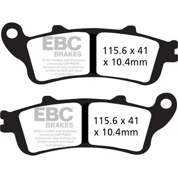 Brzdová destička Brzdové destičky EBC FA261/2V