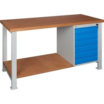Průmyslová sponka Dílenský stůl 1500 mm M6, buková překližka + doprava zdarma