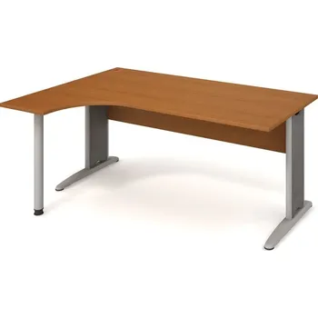 Kancelářský vozík HOBIS kancelářský stůl pracovní tvarový, ergo pravý - CE 1800 P, třešeň + doprava zdarma