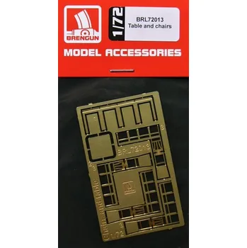 Plastikový model Brengun 1/72 Table and chairs (PE set)