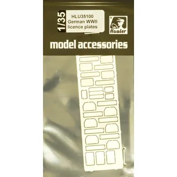 Plastikový model Hauler 1/35 German WWII licence plates (PE set)