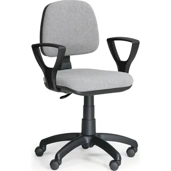 Kovo Praktik Kancelářská židle MILANO s područkami, šedá + doprava zdarma