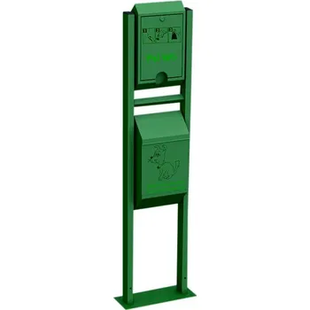 Venkovní odpadkový koš Odpadkový koš na psí exkrementy VER02 zelený RAL6005 + doprava zdarma