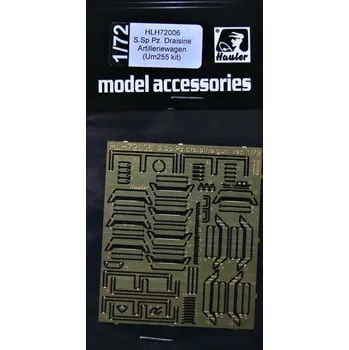 Plastikový model Hauler 1/72 S.Sp.Pz. Draisine Artilleriewagen PE set (UM)