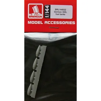 Plastikový model Brengun 1/144 German 300L fuel tanks (4 pcs.)