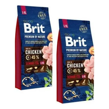 Krmivo pro psa Brit Premium Dog by Nature Senior L+XL 2x15kg