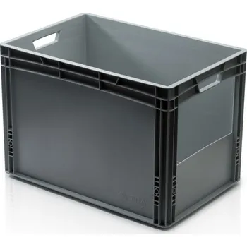 Přepravka na jídlo Plastová Euro přepravka 600x400x420 mm s vkladovým otvorem + doprava zdarma