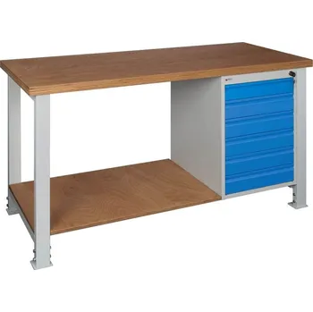 Průmyslová sponka Stavitelný dílenský stůl 1500 mm M6, buková překližka + doprava zdarma