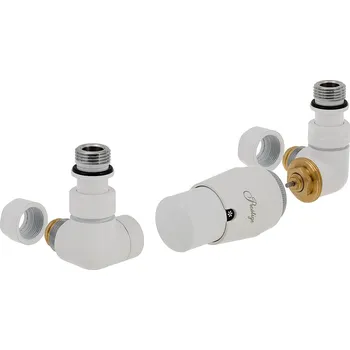 Ventil Vario Term Základní připojovací sada termostatického ventilu Vision, klasické připojení Barva: Bílá (RAL 9003), Provedení: Levé, Svěrné spojky: 2x PEX-AL-PEX 16x2 mm