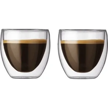 Sklenice Set 2 ks Dvoustěnná sklenice PAVINA 0,08 l - Bodum (Bodum PAVINA dvoustěnná sklenice 0,08 l set 2ks - Bodum)
