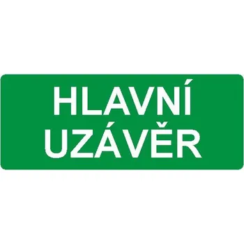 Hlavní uzávěr -samolepicí fólie
