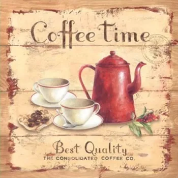 prostírání Korkové prostírání pod skleničky Coffee Time II, malé - /10,5*10,5 cm/ - 4 ks