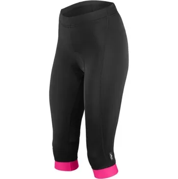 Cyklistické kalhoty Etape - dámské kalhoty NATTY 3/4 s vložkou černá/růžová Velikost: S