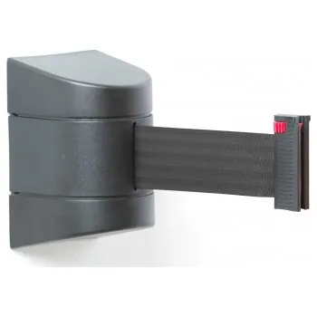 AJprodukty Zahrazovací pás, 4600 mm, nástěnná kazeta, černá, černý pás 312451