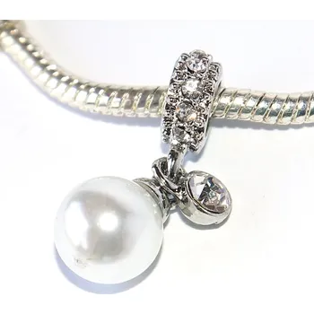 Přívěsek Korálek Fashion Jewerly - Přívěsek Perla s kamínkem, Královský květ, Queen Pearl 2974