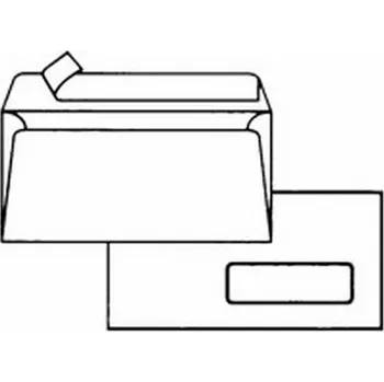 Obálka Obálky DL, samolepicí, okénko, krycí páska