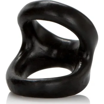 Erekční kroužek na penis a varlata COLT Snug Tugger černý, elastický dvojkroužek na penis a varlata