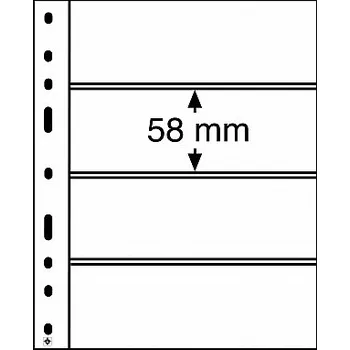 Obal pro sběratelský předmět Plastové listy Leuchtturm OPTIMA Classic 58mm, černé - 10 ks