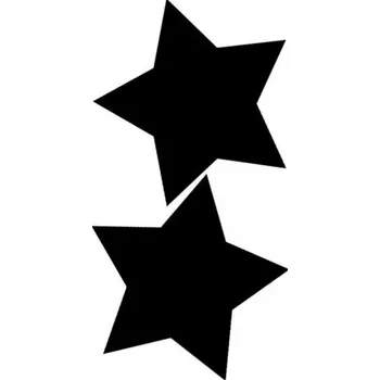 SECURIT Popisovací tabule Silhouette HVĚZDY, vč. popisovače a upevňovací pásky na stěnu - černá FB-STARS