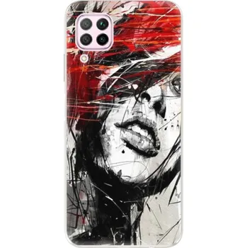 Pouzdro na mobilní telefon Odolné silikonové pouzdro iSaprio - Sketch Face - Huawei P40 Lite