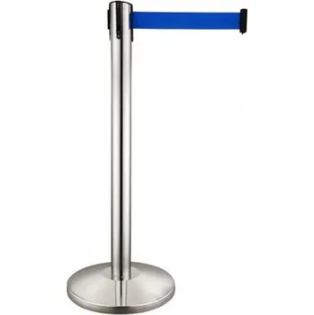 HOTELUM Pásková zábrana RBB23-BLU s modrým pásem, provedení nerez RBB23-BLU