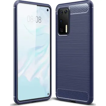 Pouzdro na mobilní telefon Pouzdro Carbon Case pro Huawei P40 PRO modré