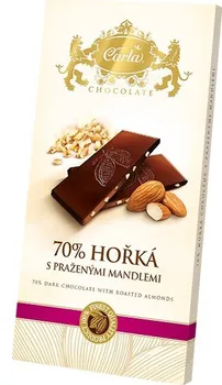 Čokoláda Carla Hořká čokoláda s praženými mandlemi 80g