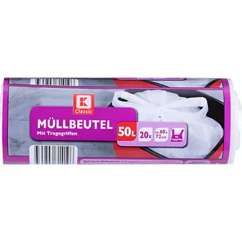 Přípravek na praní K-Classic - PYTLE na ODPADKY 50L s RUKOJETÍ 20ks - Německo!