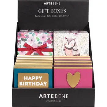 Dárková krabička Artebene Dárková krabička 10x10x1,8cm 4 druhy /cena za kus/