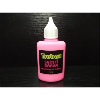 Speciální výtvarná barva Svítící kontura na textil - růžová 55g