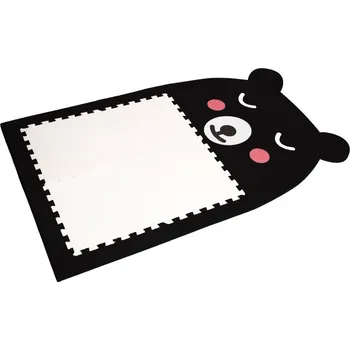 VYLEN Designová puzzle podlaha Méďa Černý s bílým bříškem