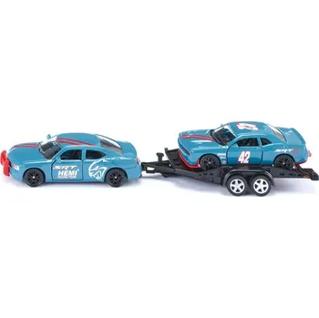 autíčko Siku Super 2565 Dodge Charger se závodním autem na vleku