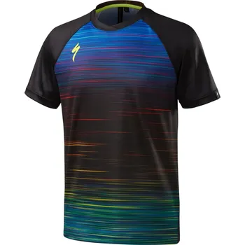 cyklistický dres Specialized Enduro Grom Comp 2018 Black Teal Fade M