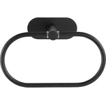 Matně černý nástěnný držák na ručníky z nerezové oceli Wenko Orea Ring Turbo-Loc® ID_1337239