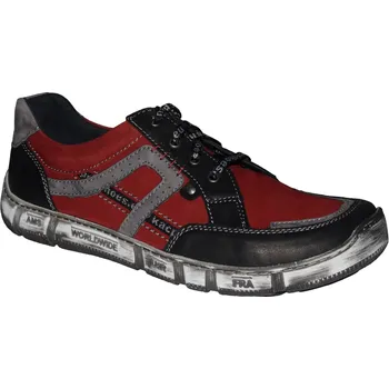 Pánské polobotky Kacper pánská vycházková obuv 1-6837 Barva: červená, Velikost: 40