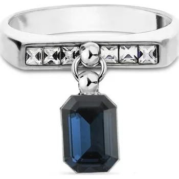 Prsten Prsten černý se Swarovski Elements Royal PKK26028GTC Graphite 54