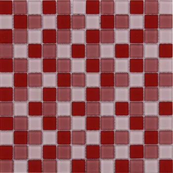Obklad Maxwhite ASHS038 Mozaika skleněná červená růžová světlá 29,7x29,7cm sklo