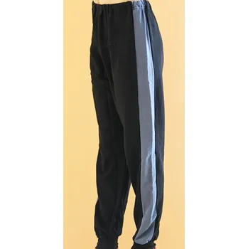 Tepláky 28703, černá se šedým lampasem, vel. 152