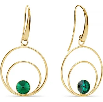 Náušnice Náušnice zelené se Swarovski Elements Glory KWODG1122SS29EM Emerald