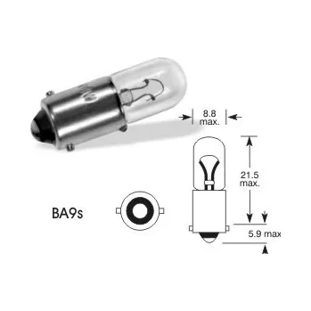 Autožárovka 12V 2W Ba9s, Elta