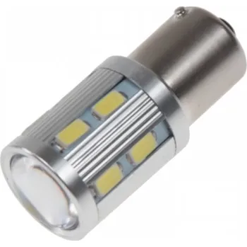 Autožárovka LED žárovka BAU15S bílá 12SMD Samsung + 3W Osram 10-30V