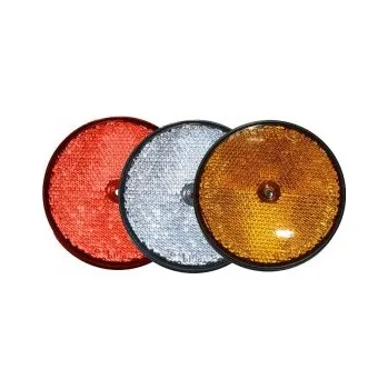 Směrový světlomet Plastová odrazka s dírou oranžová - 60 mm